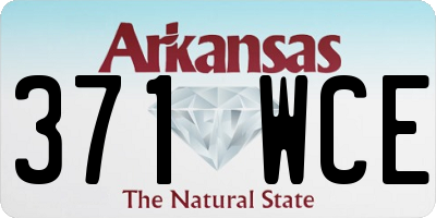 AR license plate 371WCE