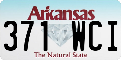 AR license plate 371WCI