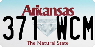AR license plate 371WCM