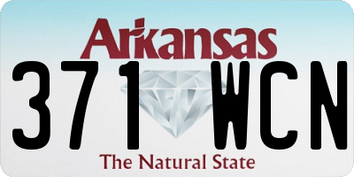 AR license plate 371WCN
