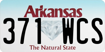AR license plate 371WCS
