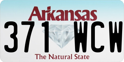 AR license plate 371WCW