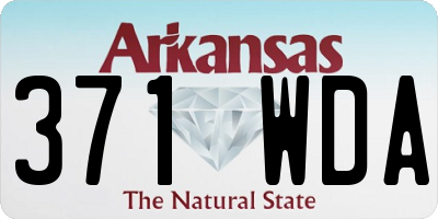 AR license plate 371WDA