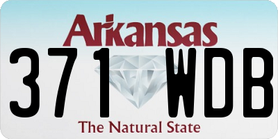 AR license plate 371WDB