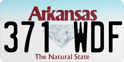 AR license plate 371WDF