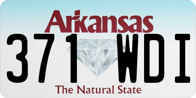 AR license plate 371WDI