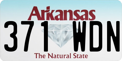 AR license plate 371WDN