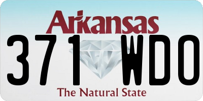 AR license plate 371WDO