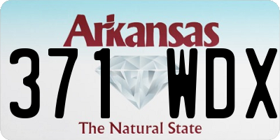 AR license plate 371WDX
