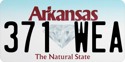 AR license plate 371WEA
