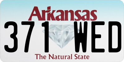 AR license plate 371WED