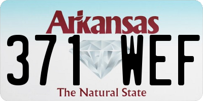 AR license plate 371WEF