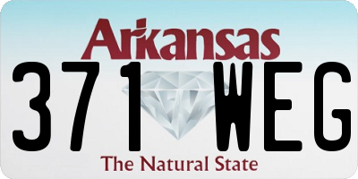 AR license plate 371WEG
