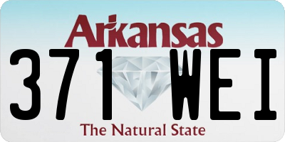 AR license plate 371WEI