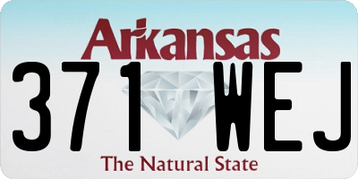 AR license plate 371WEJ
