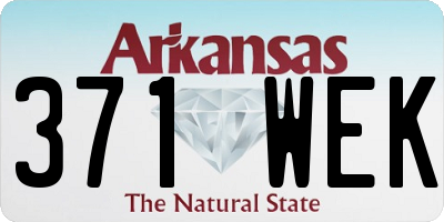 AR license plate 371WEK