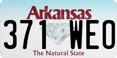 AR license plate 371WEO