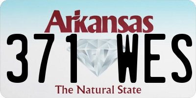 AR license plate 371WES