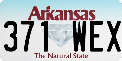 AR license plate 371WEX
