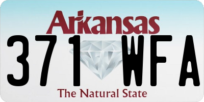 AR license plate 371WFA