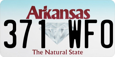 AR license plate 371WFO