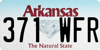 AR license plate 371WFR