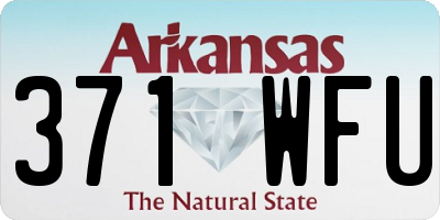 AR license plate 371WFU