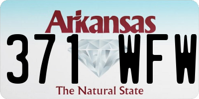 AR license plate 371WFW