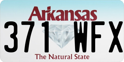 AR license plate 371WFX