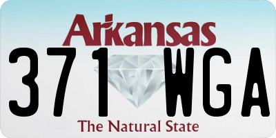 AR license plate 371WGA