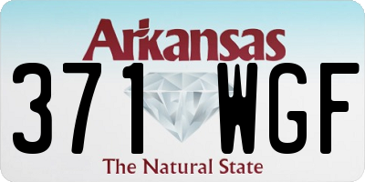 AR license plate 371WGF