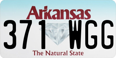 AR license plate 371WGG