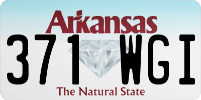 AR license plate 371WGI