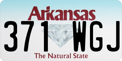 AR license plate 371WGJ