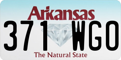 AR license plate 371WGO