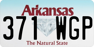 AR license plate 371WGP