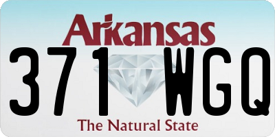 AR license plate 371WGQ