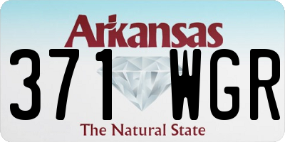 AR license plate 371WGR