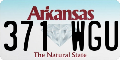 AR license plate 371WGU