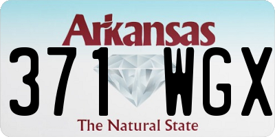 AR license plate 371WGX