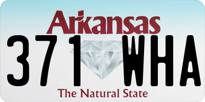 AR license plate 371WHA