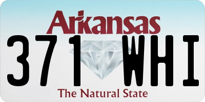 AR license plate 371WHI
