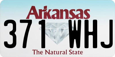 AR license plate 371WHJ