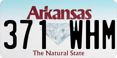 AR license plate 371WHM