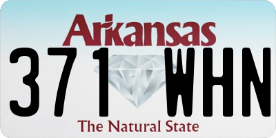 AR license plate 371WHN