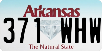AR license plate 371WHW