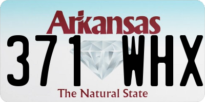 AR license plate 371WHX