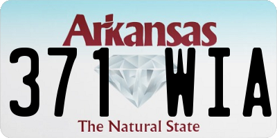 AR license plate 371WIA