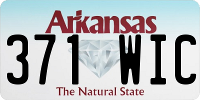 AR license plate 371WIC