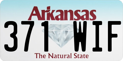 AR license plate 371WIF